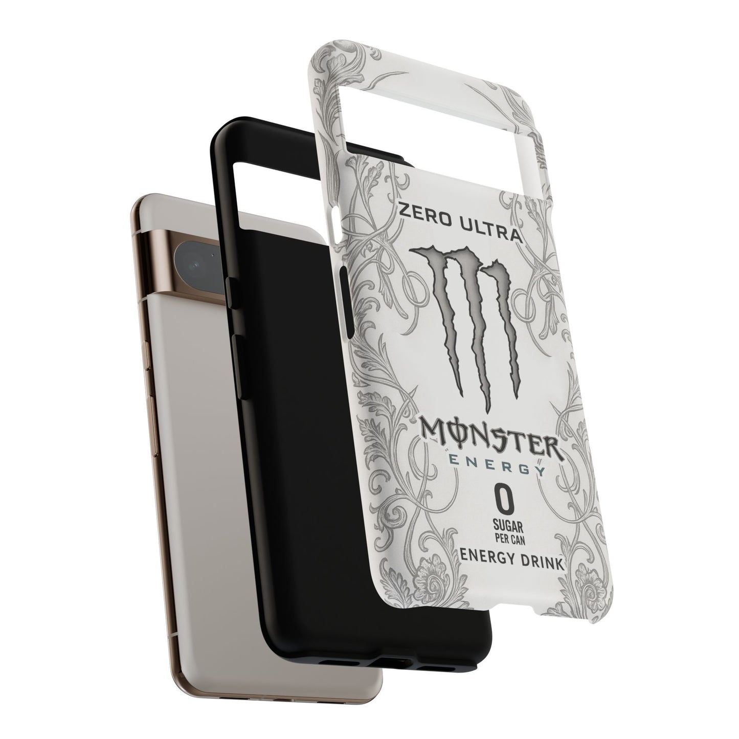 Monster White Ultra Energy Phone Case – For Samsung Galaxy & Google Pixel