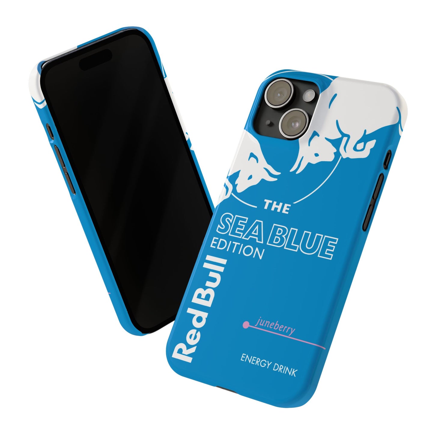 Red Bull Energy Drink iPhone Case - Sea Blue Juneberry Edition
