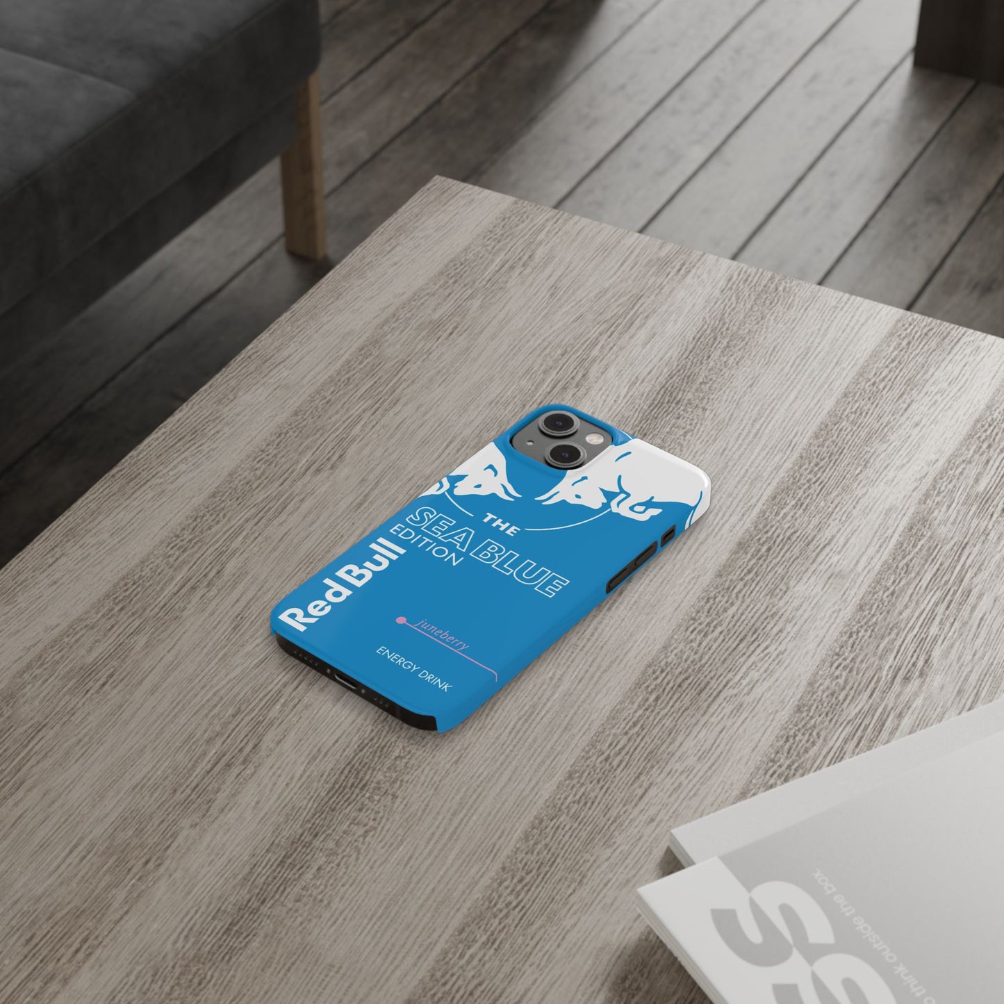 Red Bull Energy Drink iPhone Case - Sea Blue Juneberry Edition
