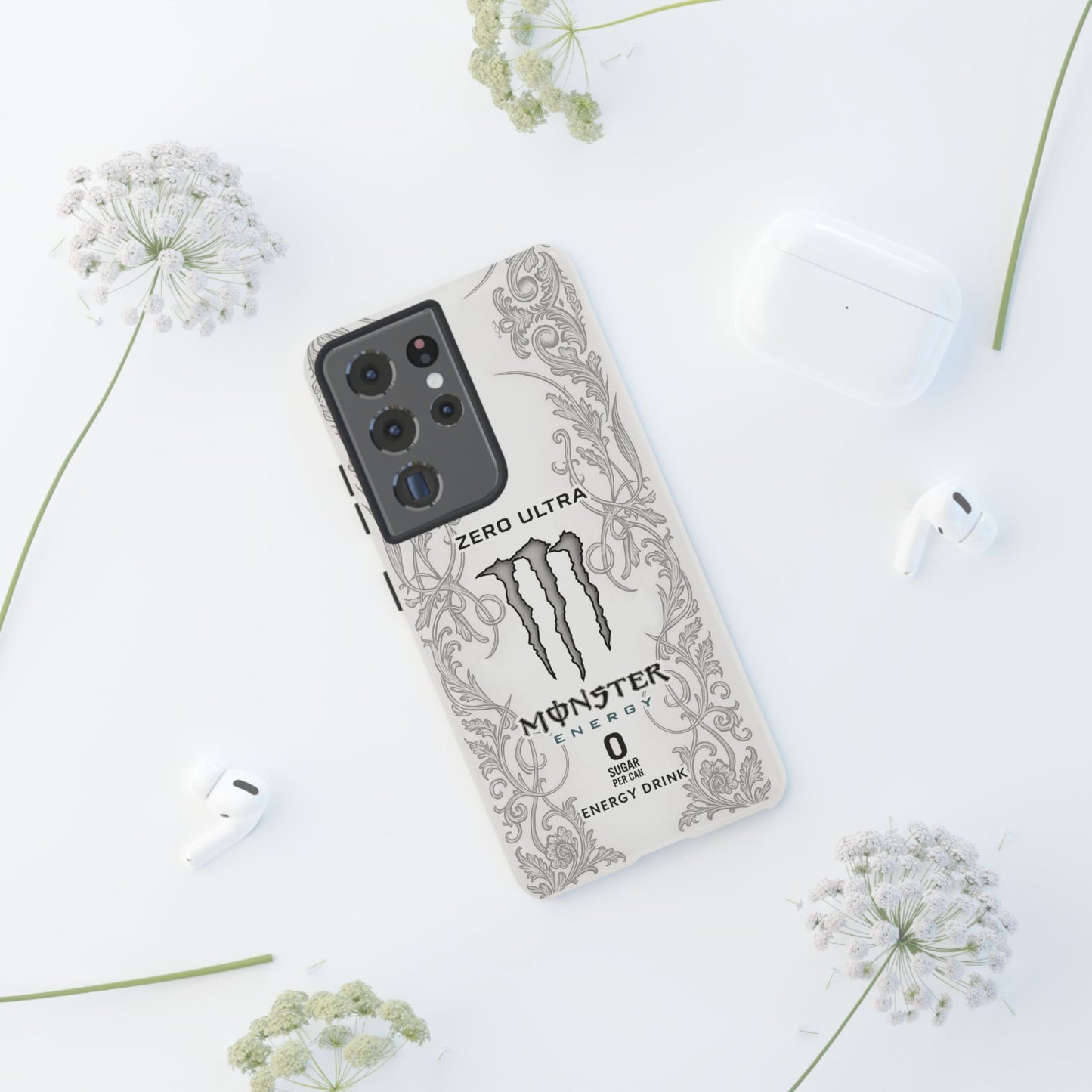 Monster White Ultra Energy Phone Case – For Samsung Galaxy & Google Pixel