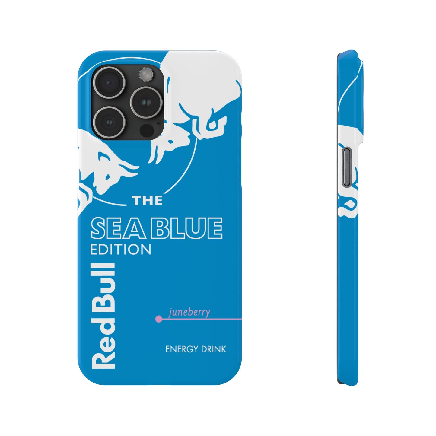 Red Bull Energy Drink iPhone Case - Sea Blue Juneberry Edition