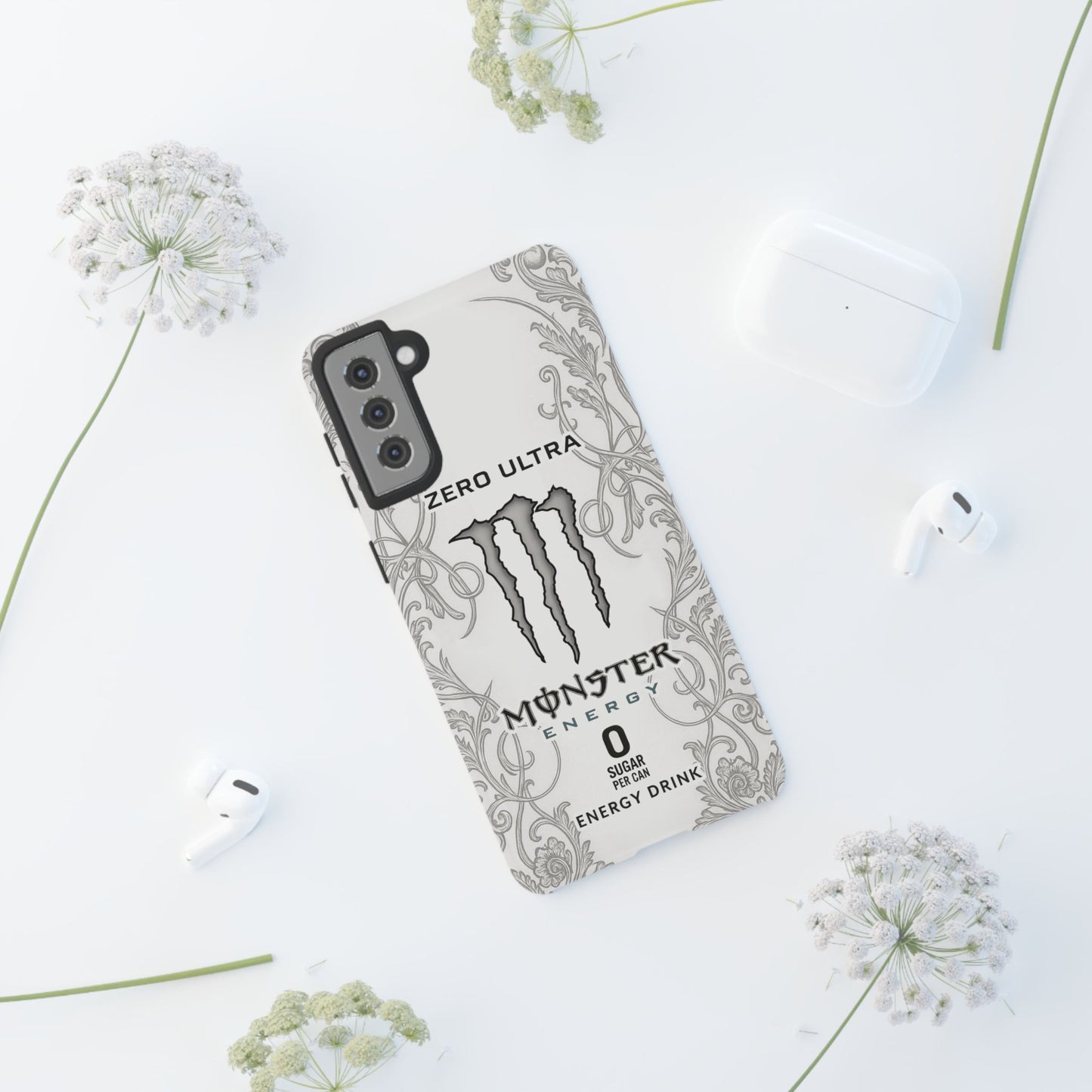 Monster White Ultra Energy Phone Case – For Samsung Galaxy & Google Pixel