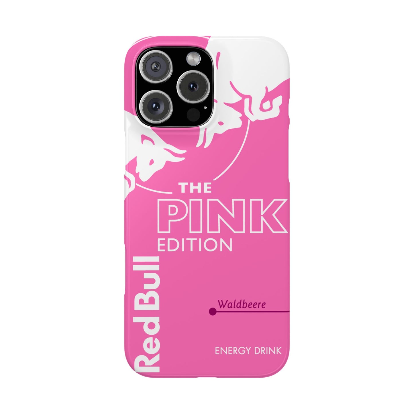Red Bull Energy Drink iPhone Case - Pink Waldbeere Edition