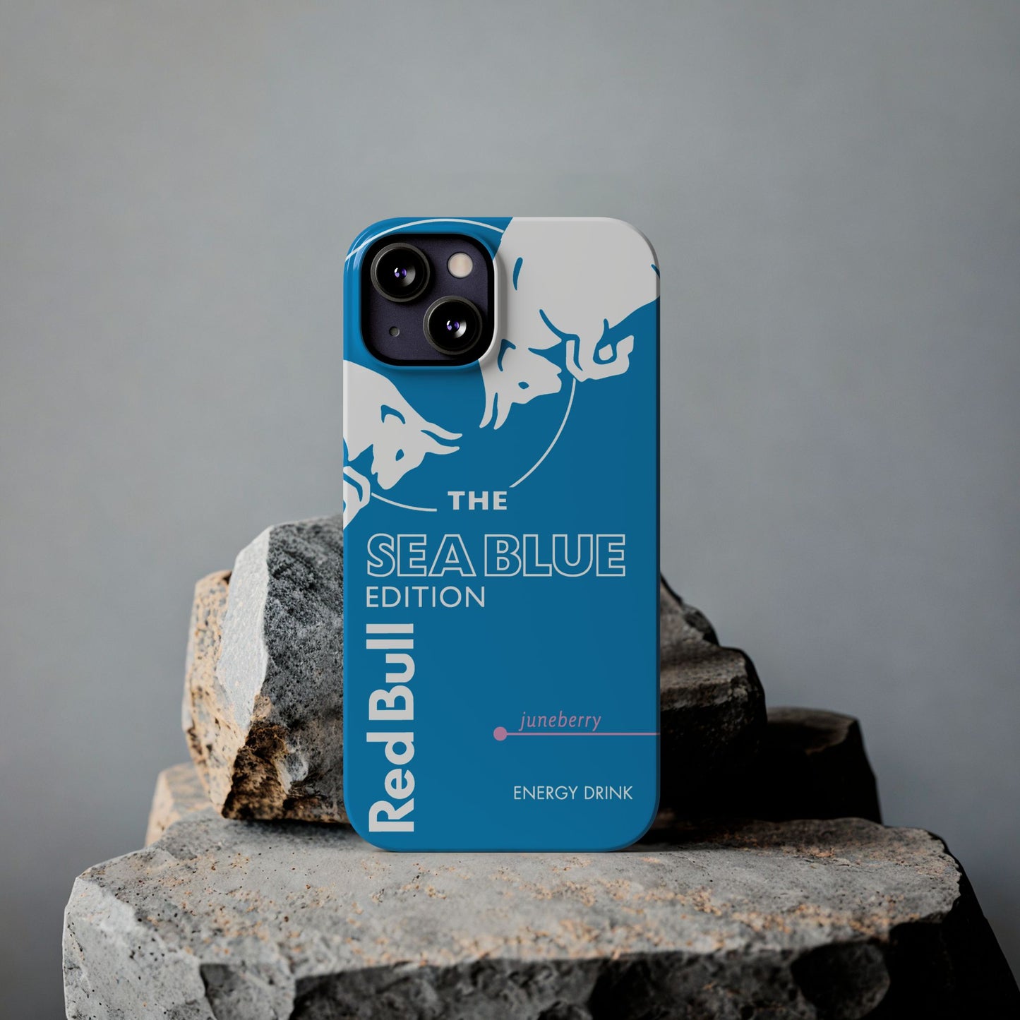 Red Bull Energy Drink iPhone Case - Sea Blue Juneberry Edition