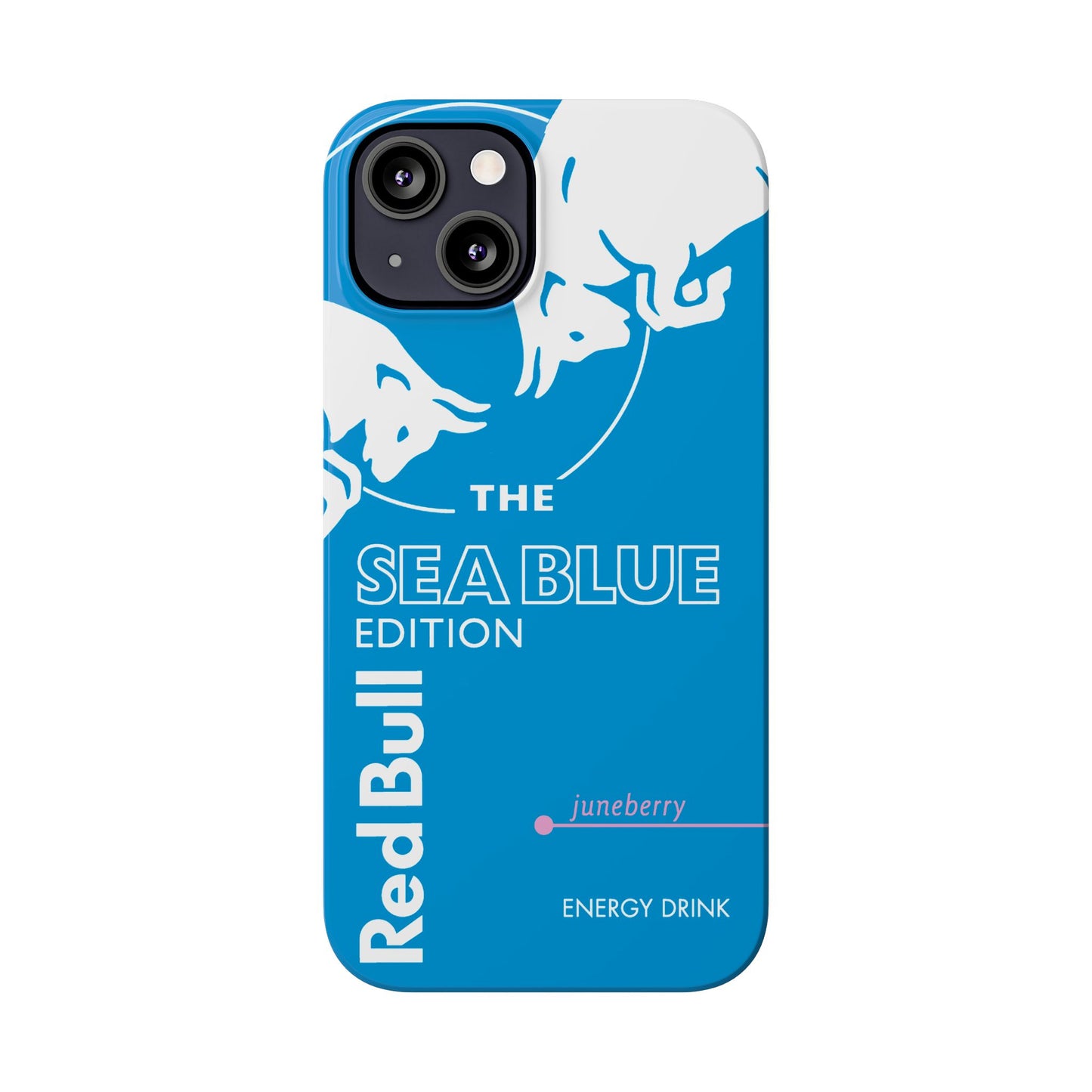 Red Bull Energy Drink iPhone Case - Sea Blue Juneberry Edition