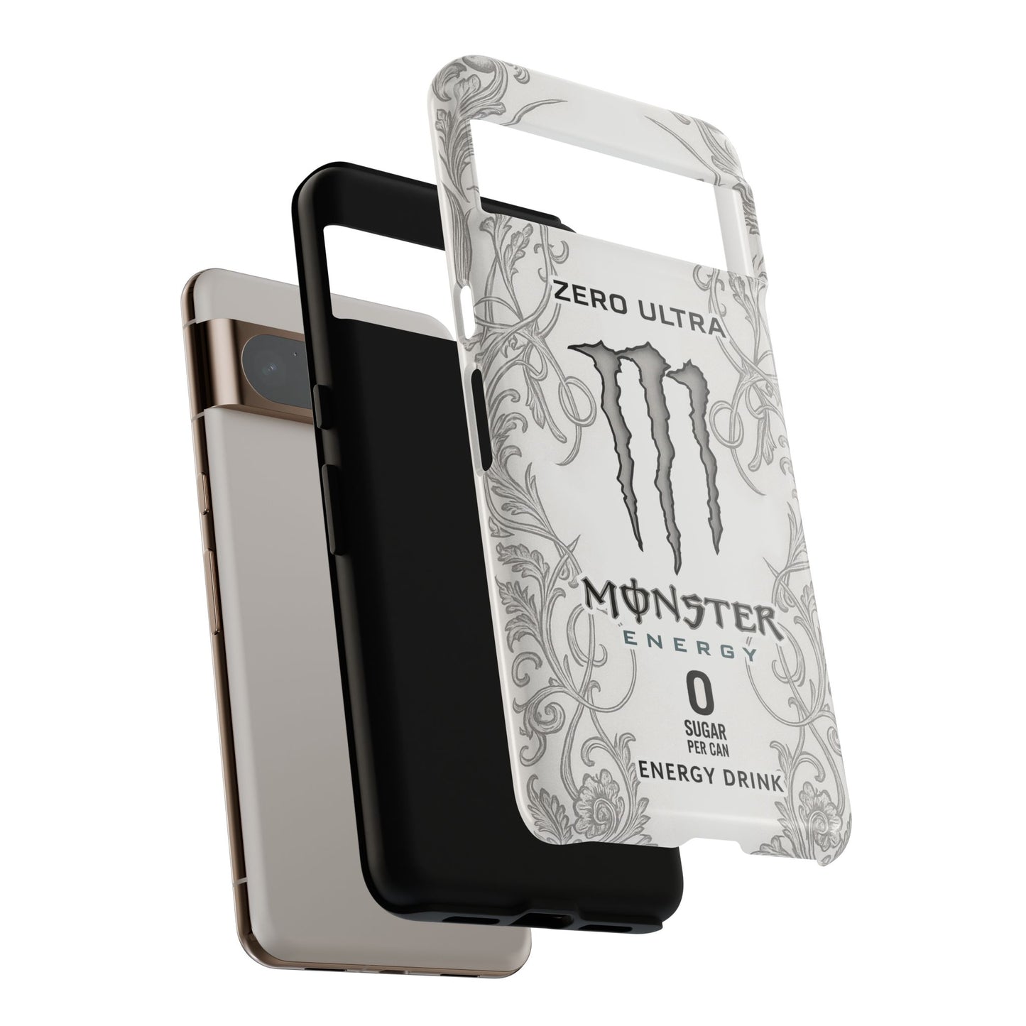 Monster White Ultra Energy Phone Case – For Samsung Galaxy & Google Pixel