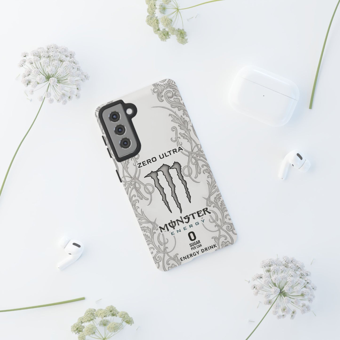 Monster White Ultra Energy Phone Case – For Samsung Galaxy & Google Pixel