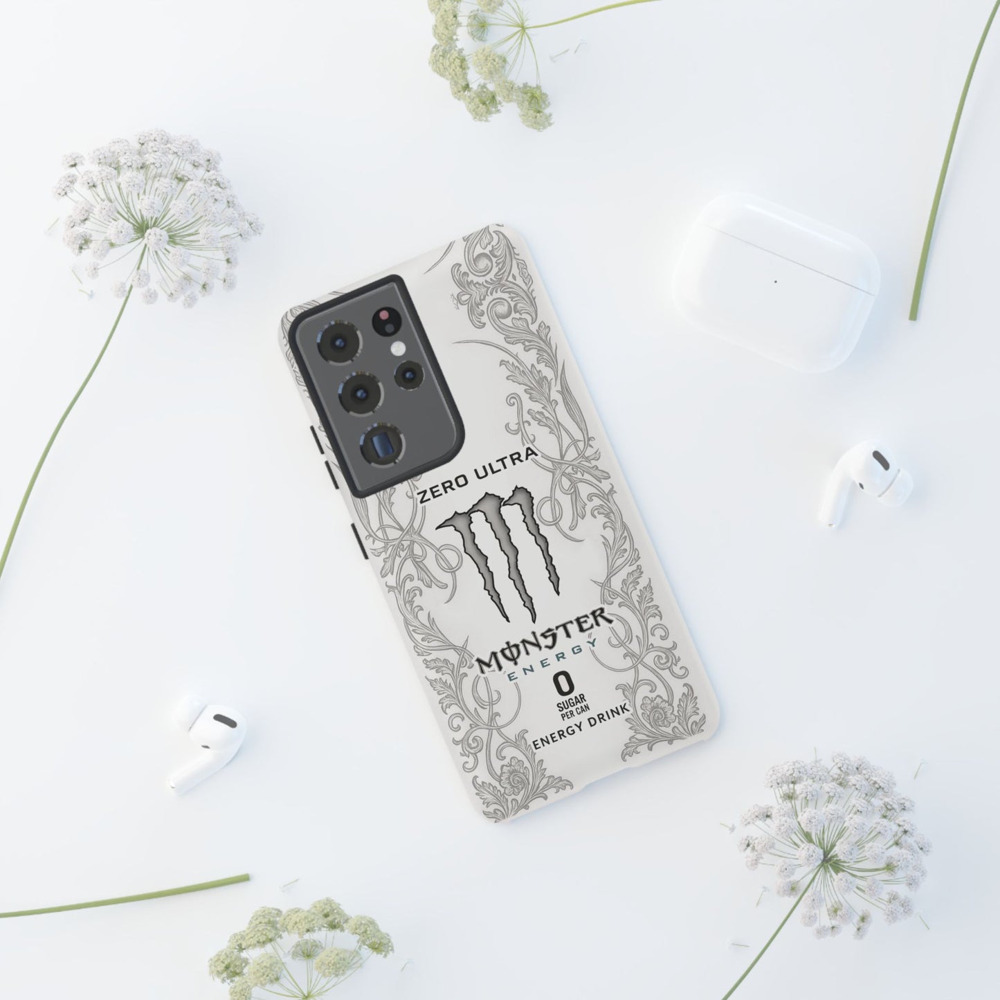 Monster White Ultra Energy Phone Case – For Samsung Galaxy & Google Pixel