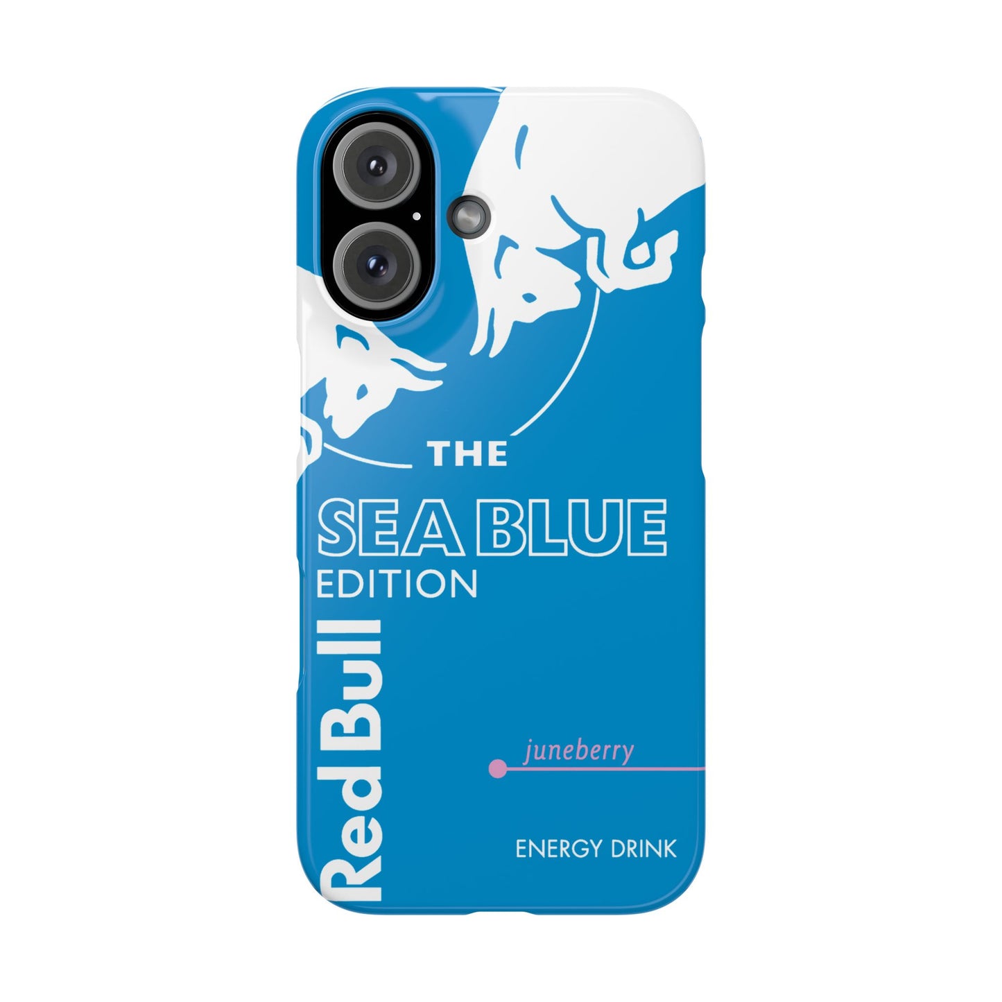 Red Bull Energy Drink iPhone Case - Sea Blue Juneberry Edition