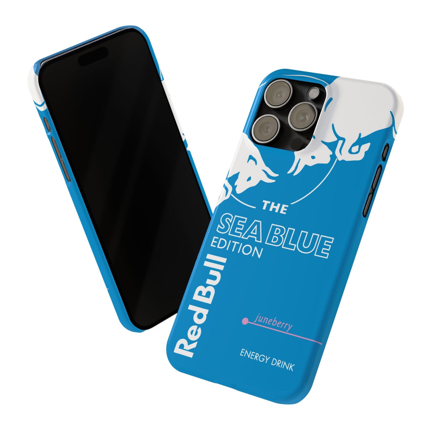 Red Bull Energy Drink iPhone Case - Sea Blue Juneberry Edition