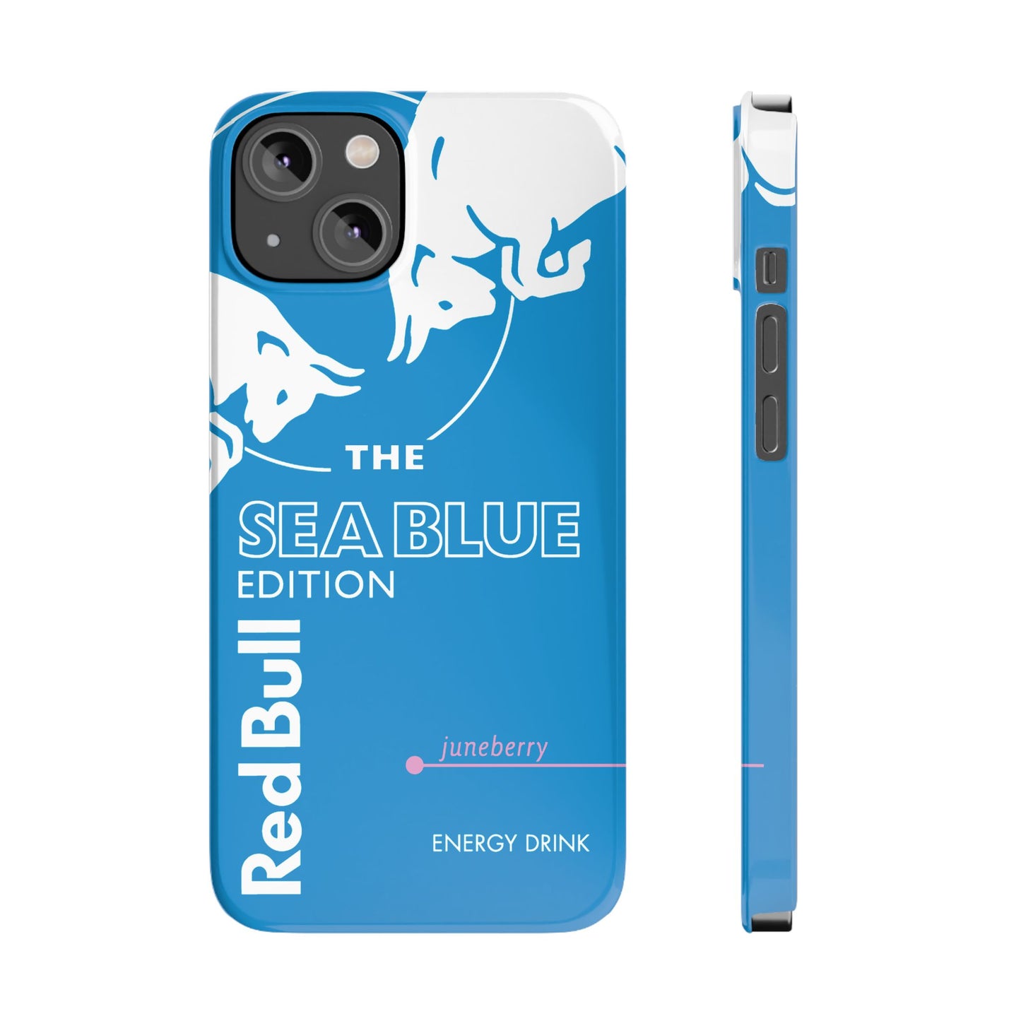 Red Bull Energy Drink iPhone Case - Sea Blue Juneberry Edition