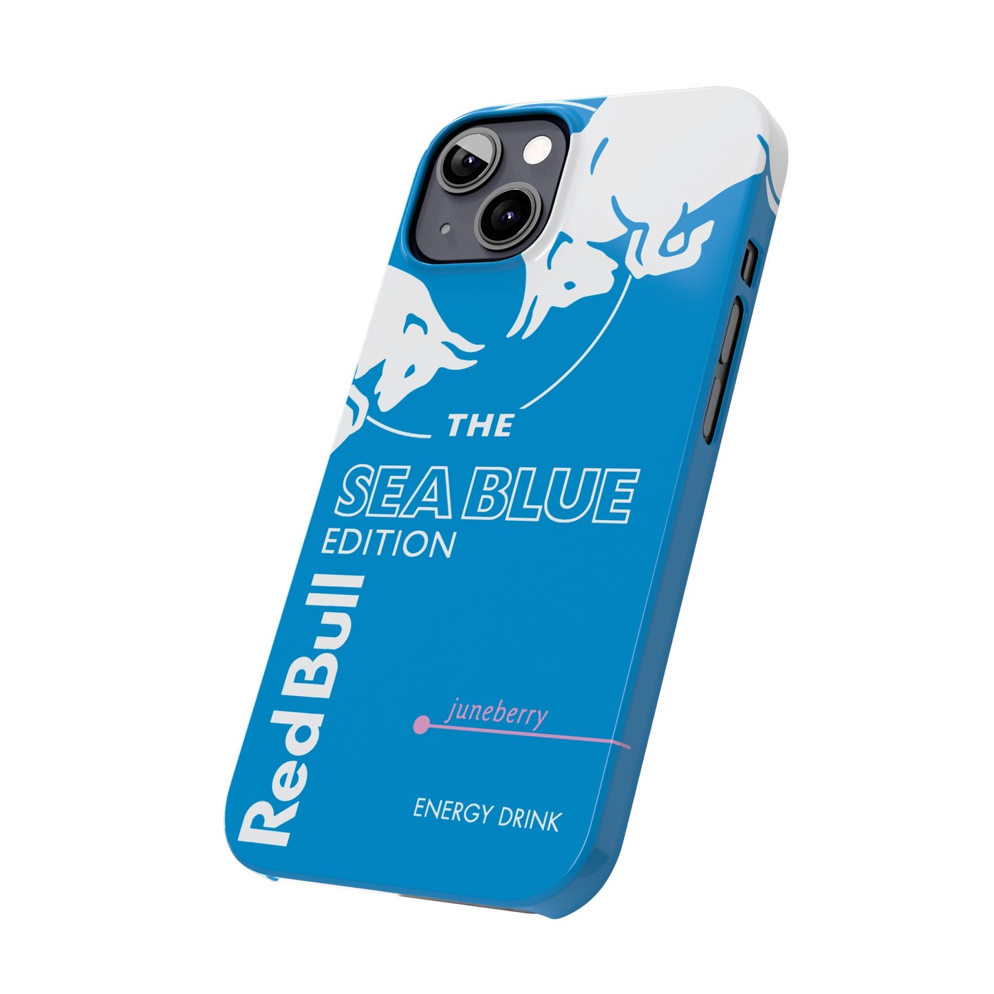 Red Bull Energy Drink iPhone Case - Sea Blue Juneberry Edition