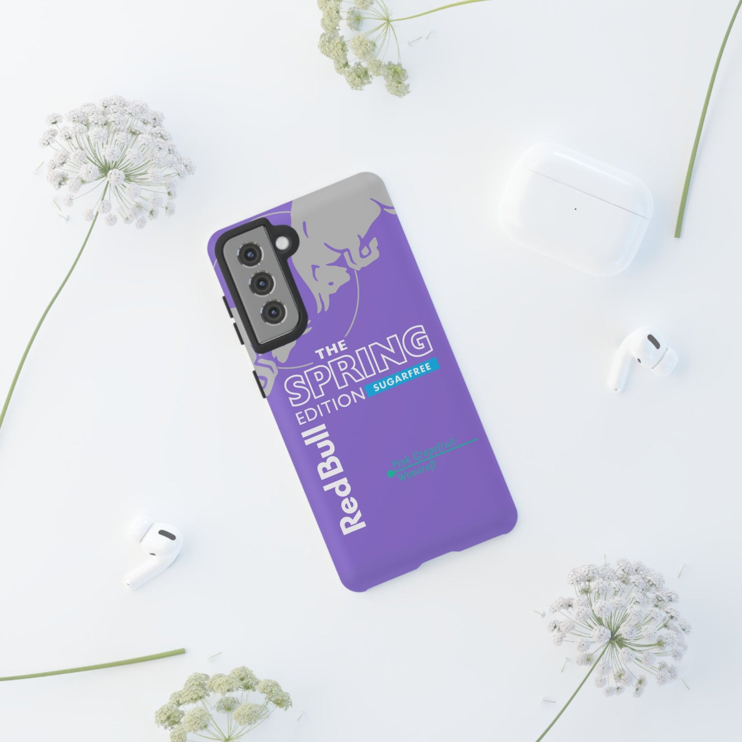 RedBull Purple Phone Case - Pink Grapefruit for Google Pixel and Samsung Cover
