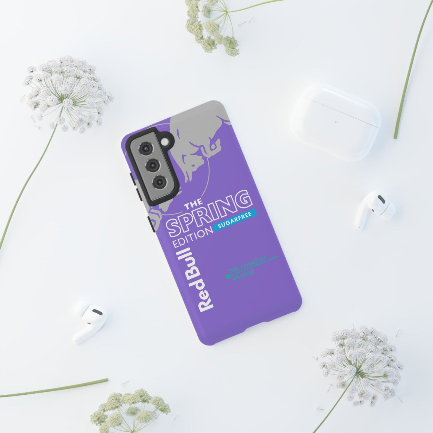 RedBull Purple Phone Case - Pink Grapefruit for Google Pixel and Samsung Cover