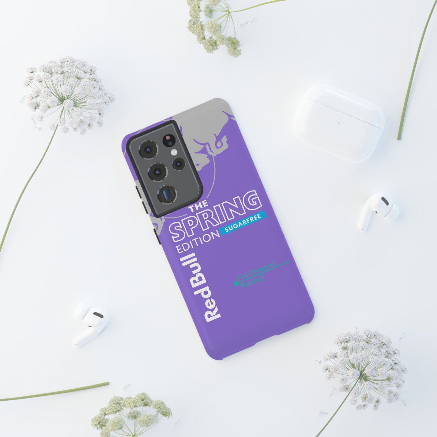 RedBull Purple Phone Case - Pink Grapefruit for Google Pixel and Samsung Cover