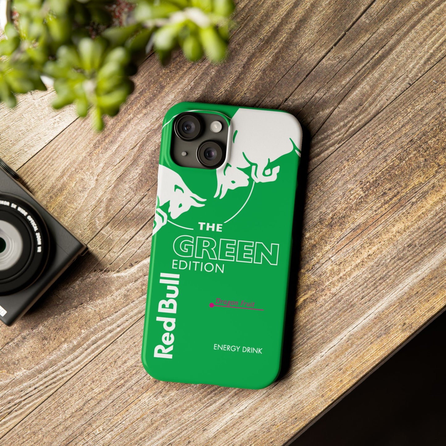 Red Bull Energy Drink iPhone Case Green Dragon Fruit Edition