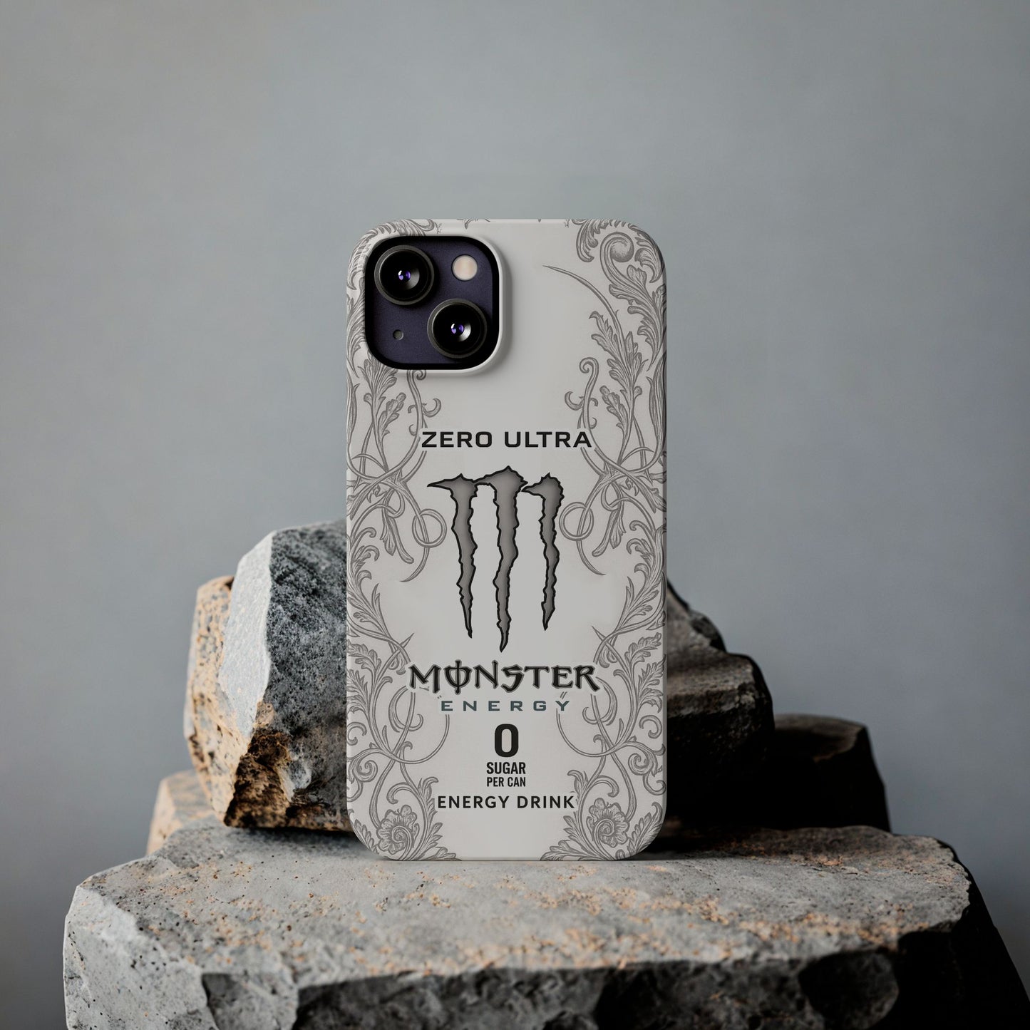 Monster Energy White iPhone Case - White Ultra Energy Drink-Inspired Phone Cover