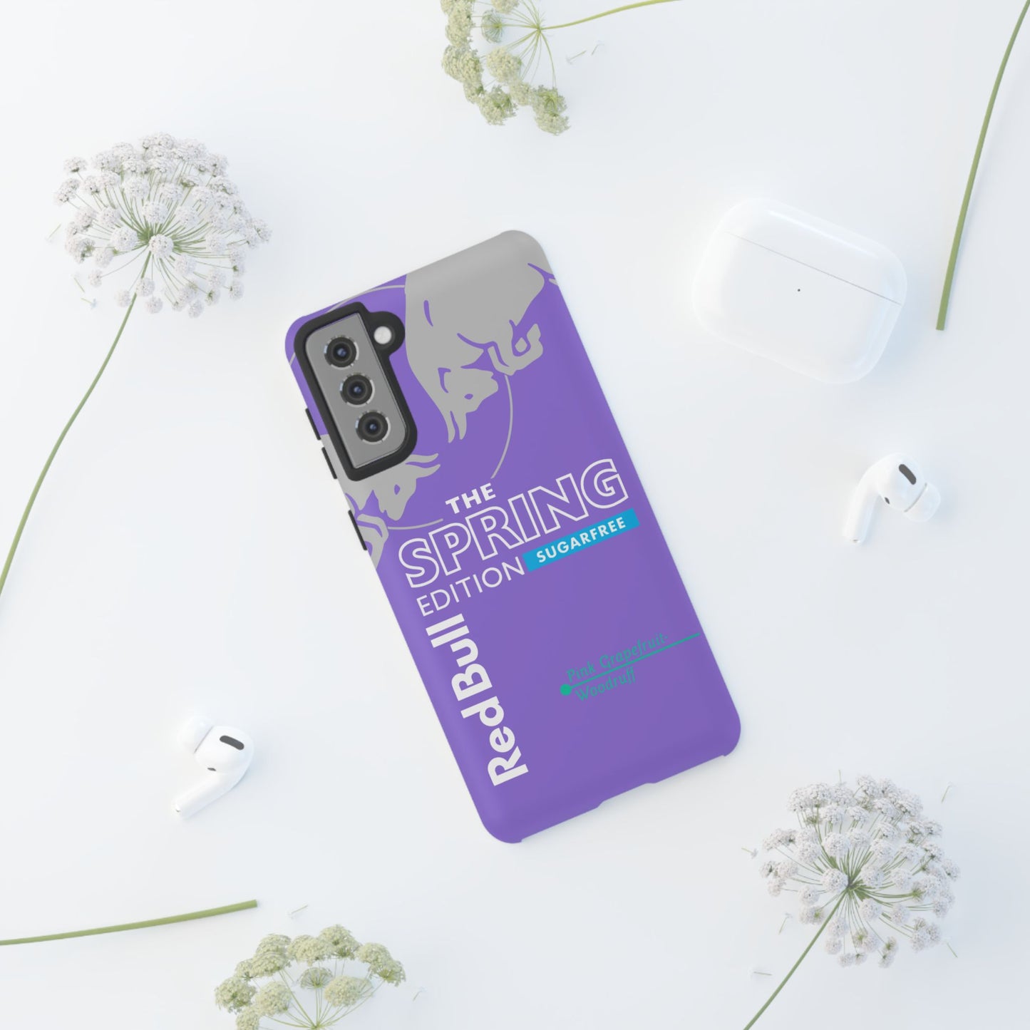 RedBull Purple Phone Case - Pink Grapefruit for Google Pixel and Samsung Cover