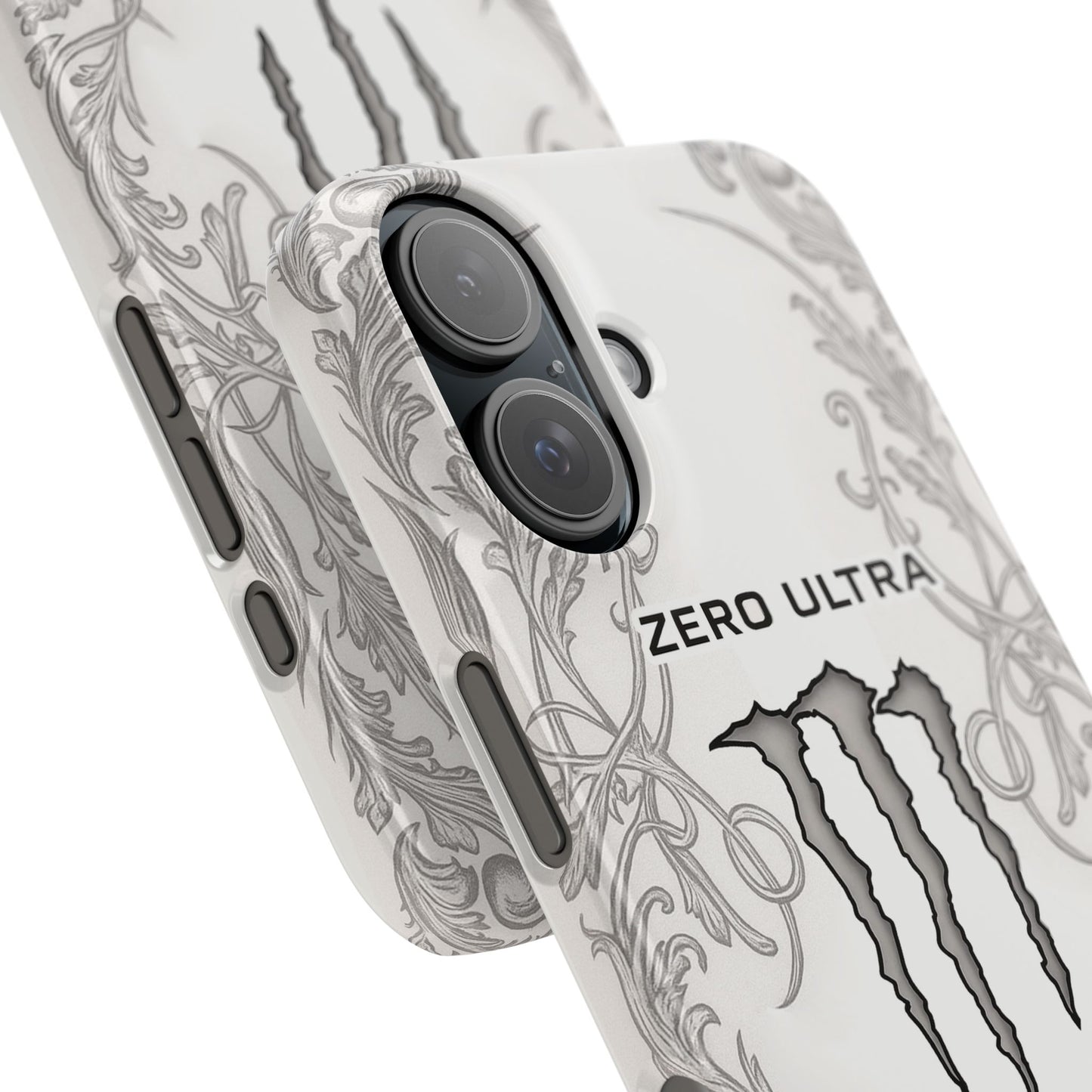 Monster Energy White iPhone Case - White Ultra Energy Drink-Inspired Phone Cover